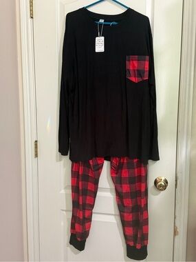 SWOMOG Women’s Pajamas Buffalo Plaid Pajama Set